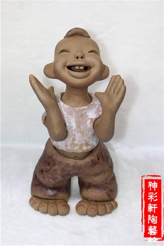 人物手工陶艺紫砂泥人摆设陶土陶瓷娃娃酒店泥人